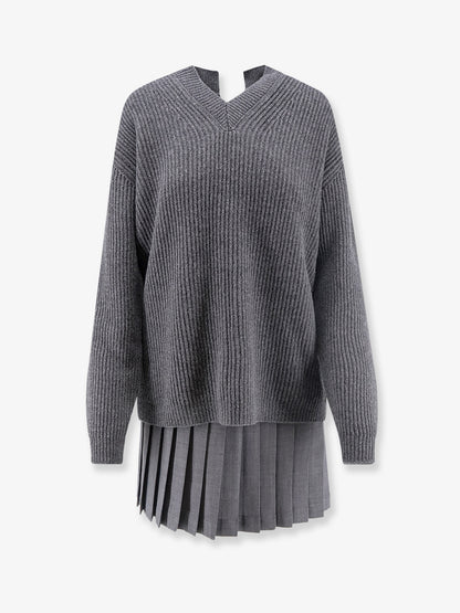 Oliva merino wool blend short dress thumbnail