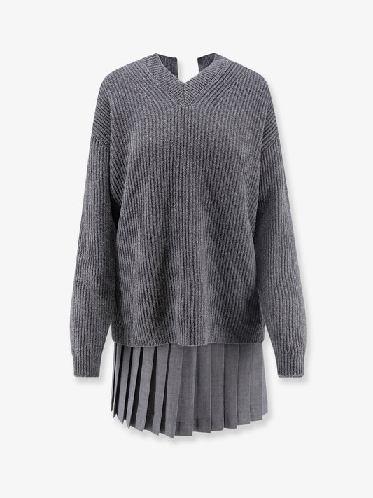 Oliva merino wool blend short dress