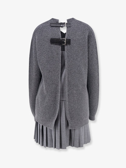 Oliva merino wool blend short dress thumbnail
