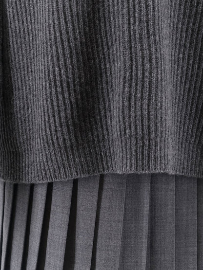 Oliva merino wool blend short dress thumbnail