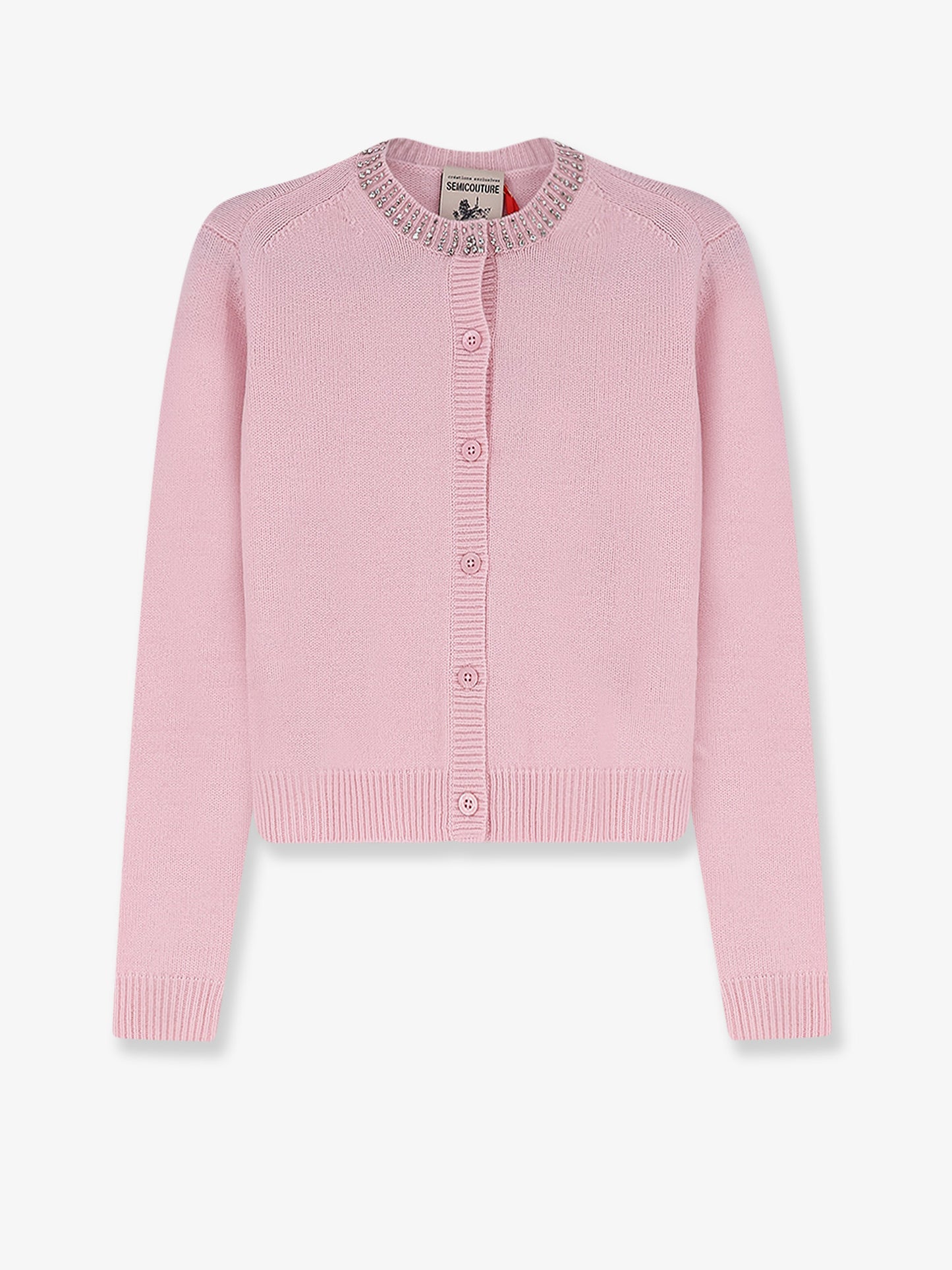 Hennie wool and cashmere cardigan with rhinestone detail