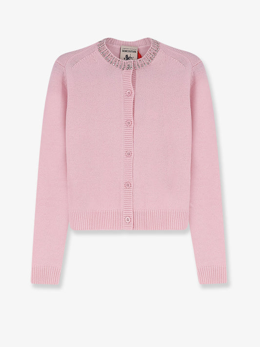 Hennie wool and cashmere cardigan with rhinestone detail