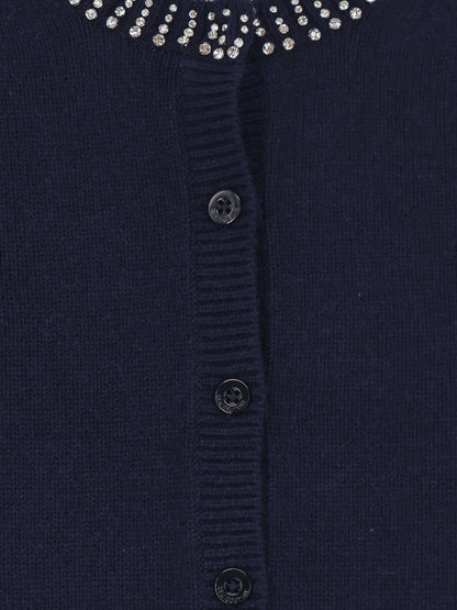 Hennie wool and cashmere cardigan with rhinestone detail thumbnail