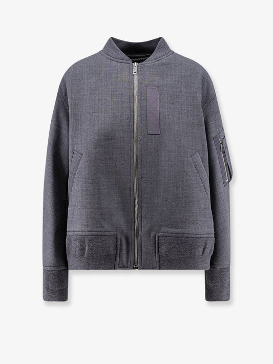 Virgin wool blend bomber