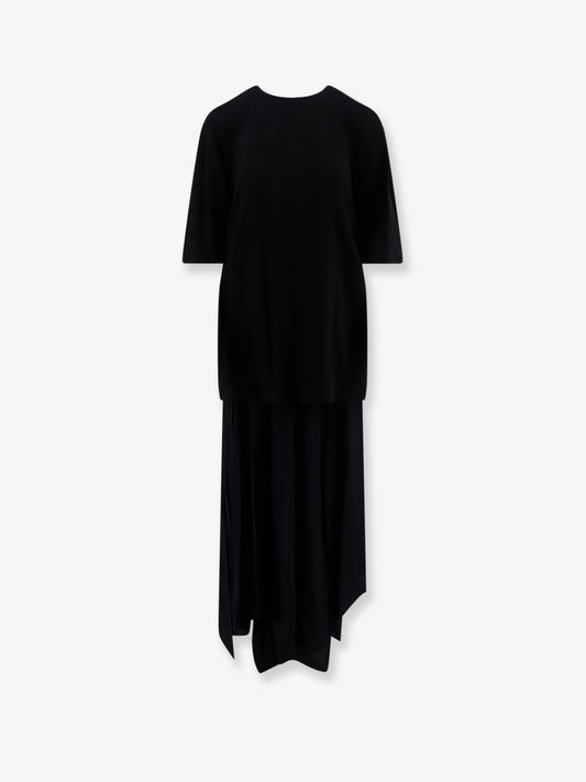 Silk blend top and skirt
