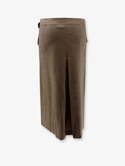 Wool skirt with belt thumbnail