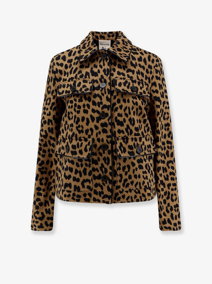 Cotton jacket with animal print thumbnail