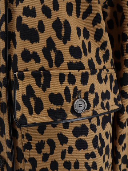 Cotton jacket with animal print thumbnail