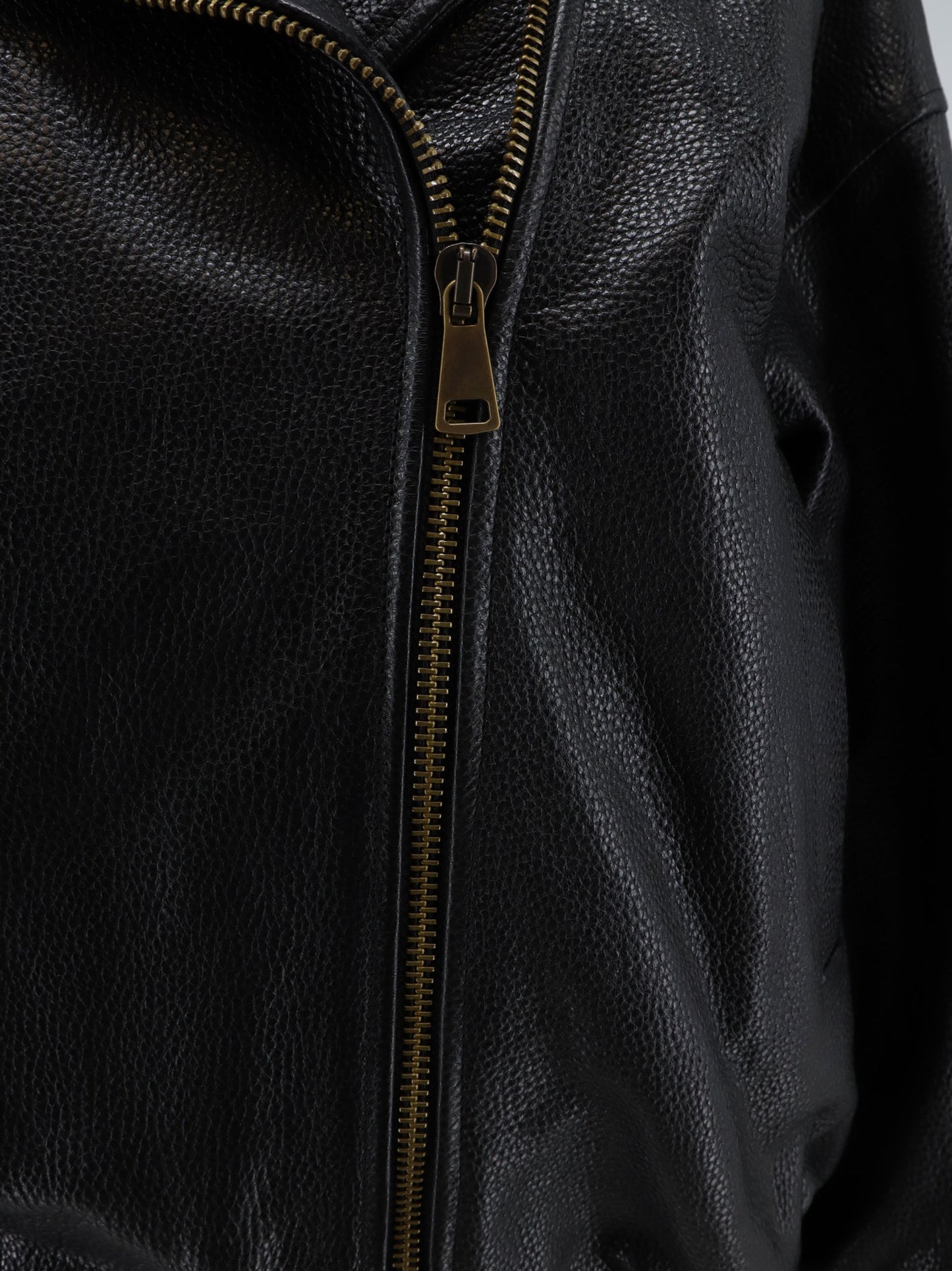 Oversize textured leather jacket