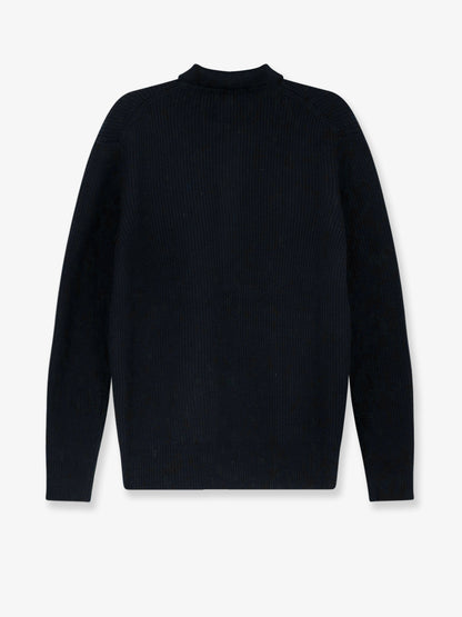 Ribbed merino wool polo shirt thumbnail
