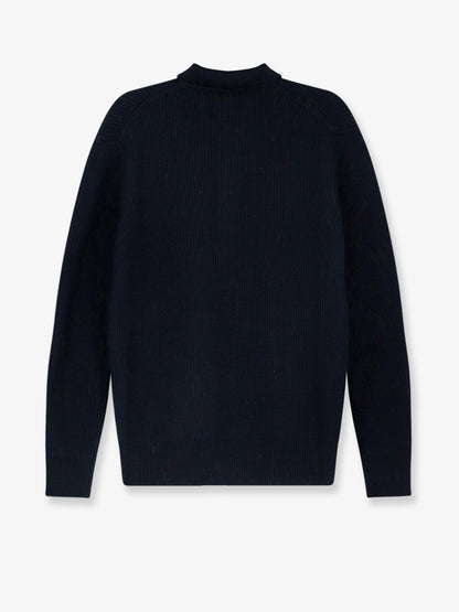 Ribbed merino wool polo shirt thumbnail