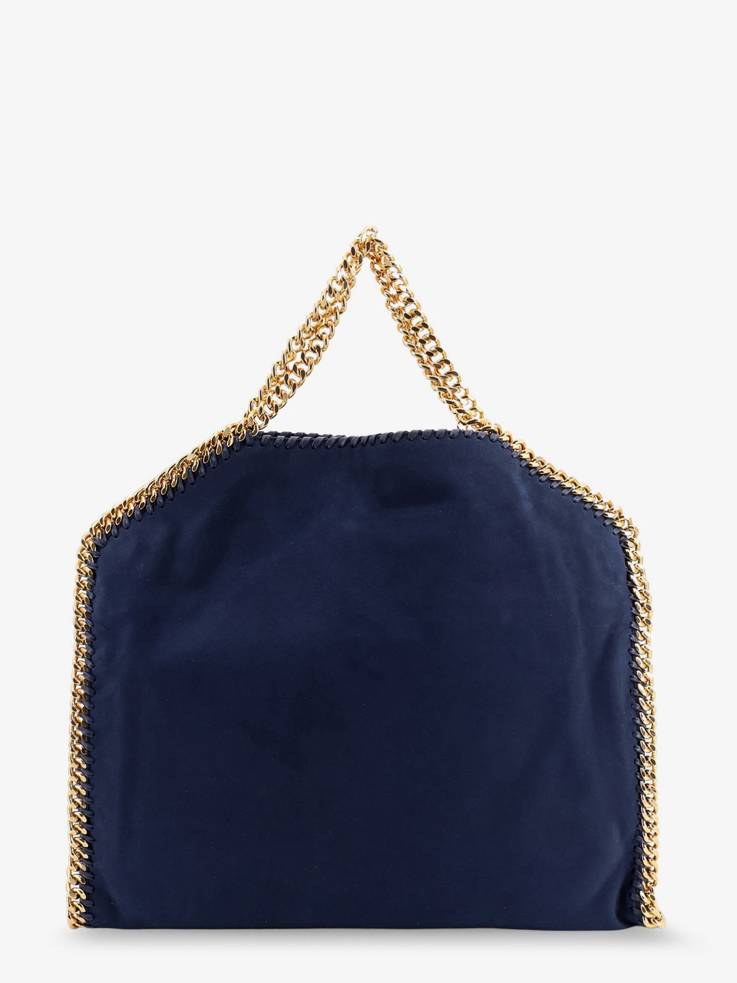 Falabella alter suede shoulder bag with metal profiles