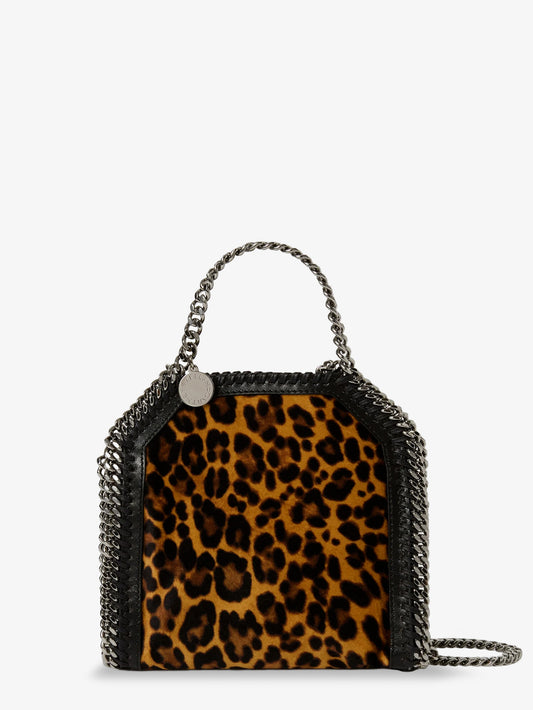 Falabella Tiny Bag velvet crossbody bag with animal print