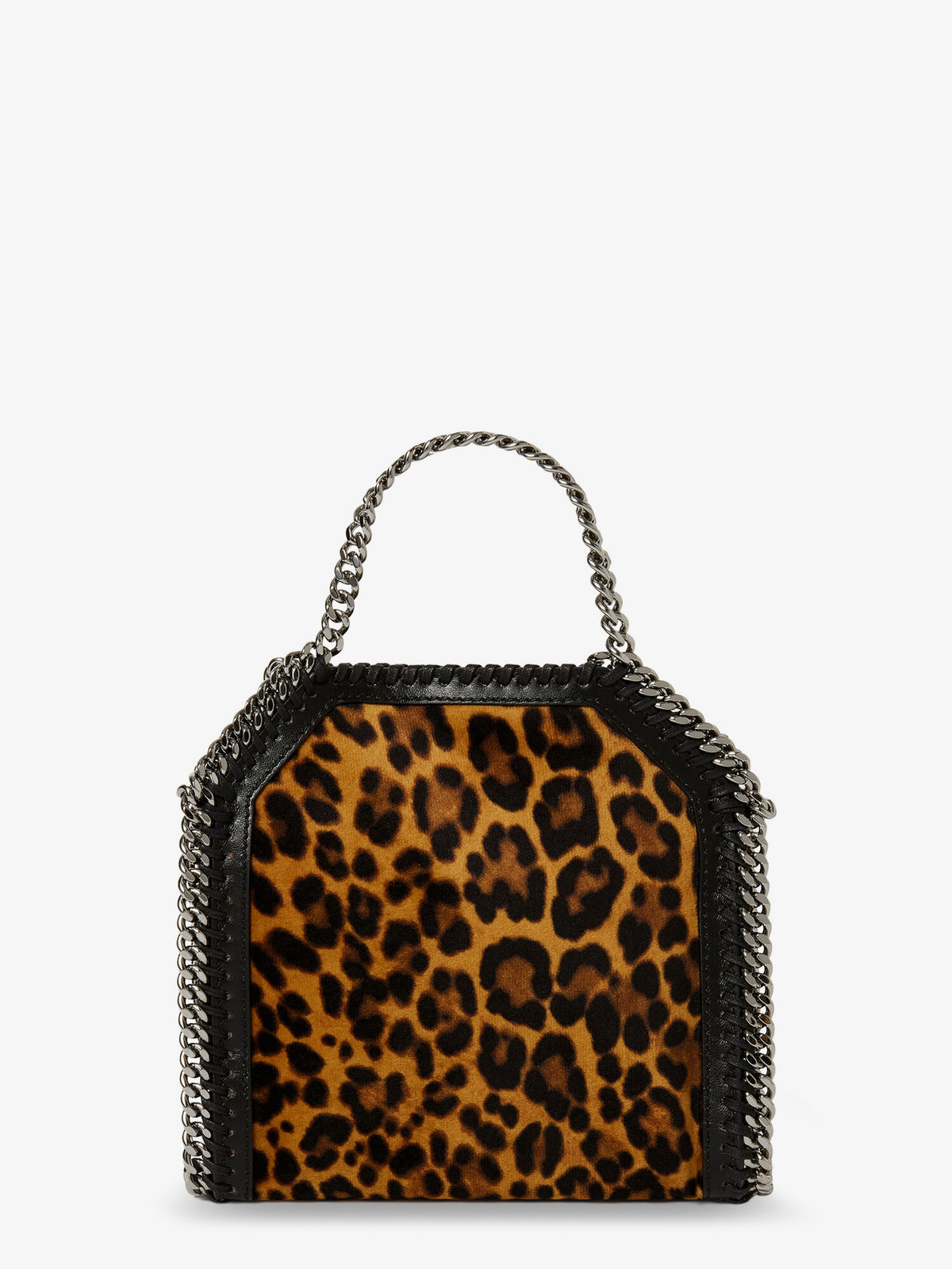 Falabella Tiny Bag velvet crossbody bag with animal print