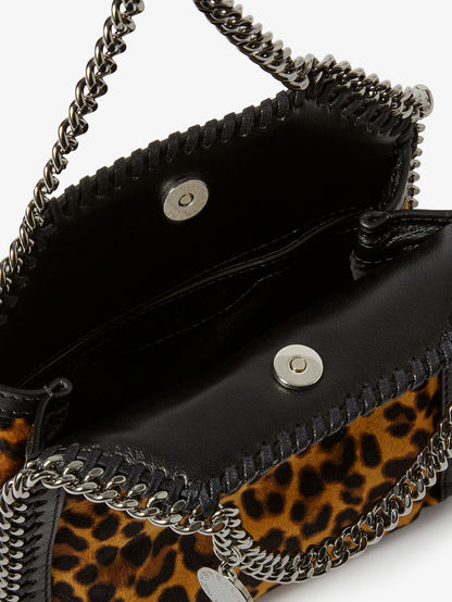 Falabella Tiny Bag velvet crossbody bag with animal print thumbnail