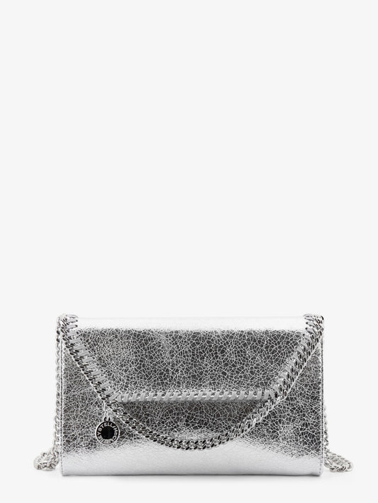 Falabella metallic fabric crossbody bag