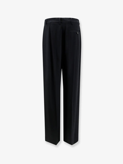 Pleated Straight Satin Trousers thumbnail