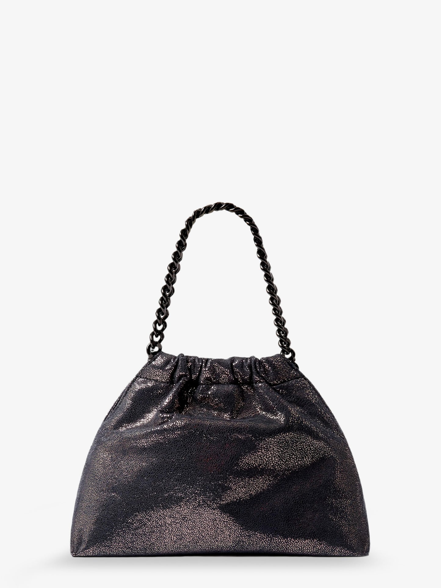 Borsa a tracolla Falabella in tessuto Eco Shiny Dotted Chamois