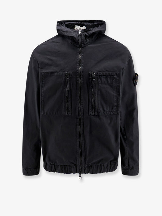 Hooded organic cotton jacket