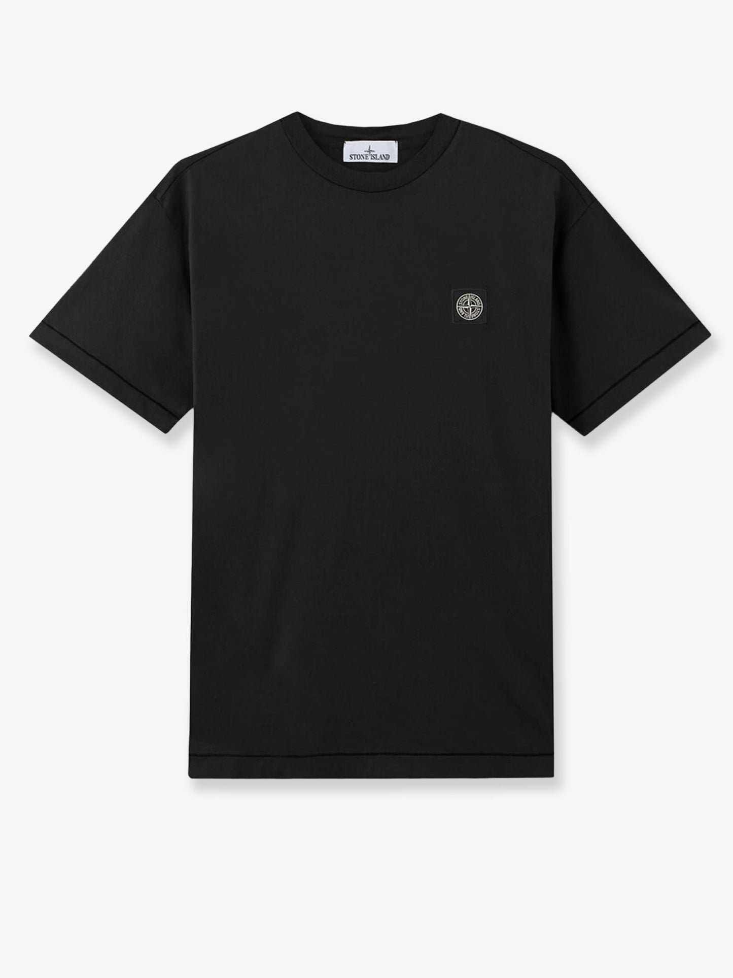 Cotton T-shirt with front logo patch