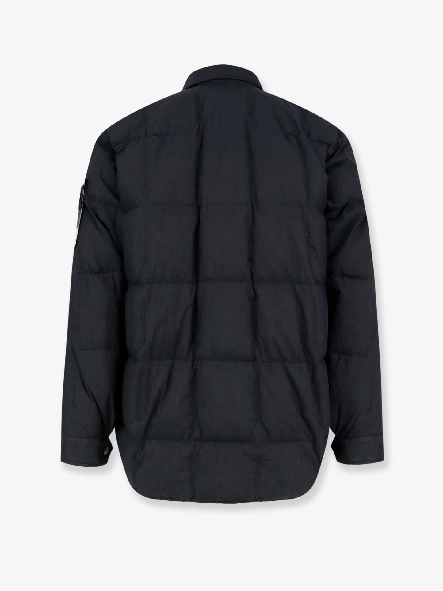Piumino in nylon con patch logo laterale