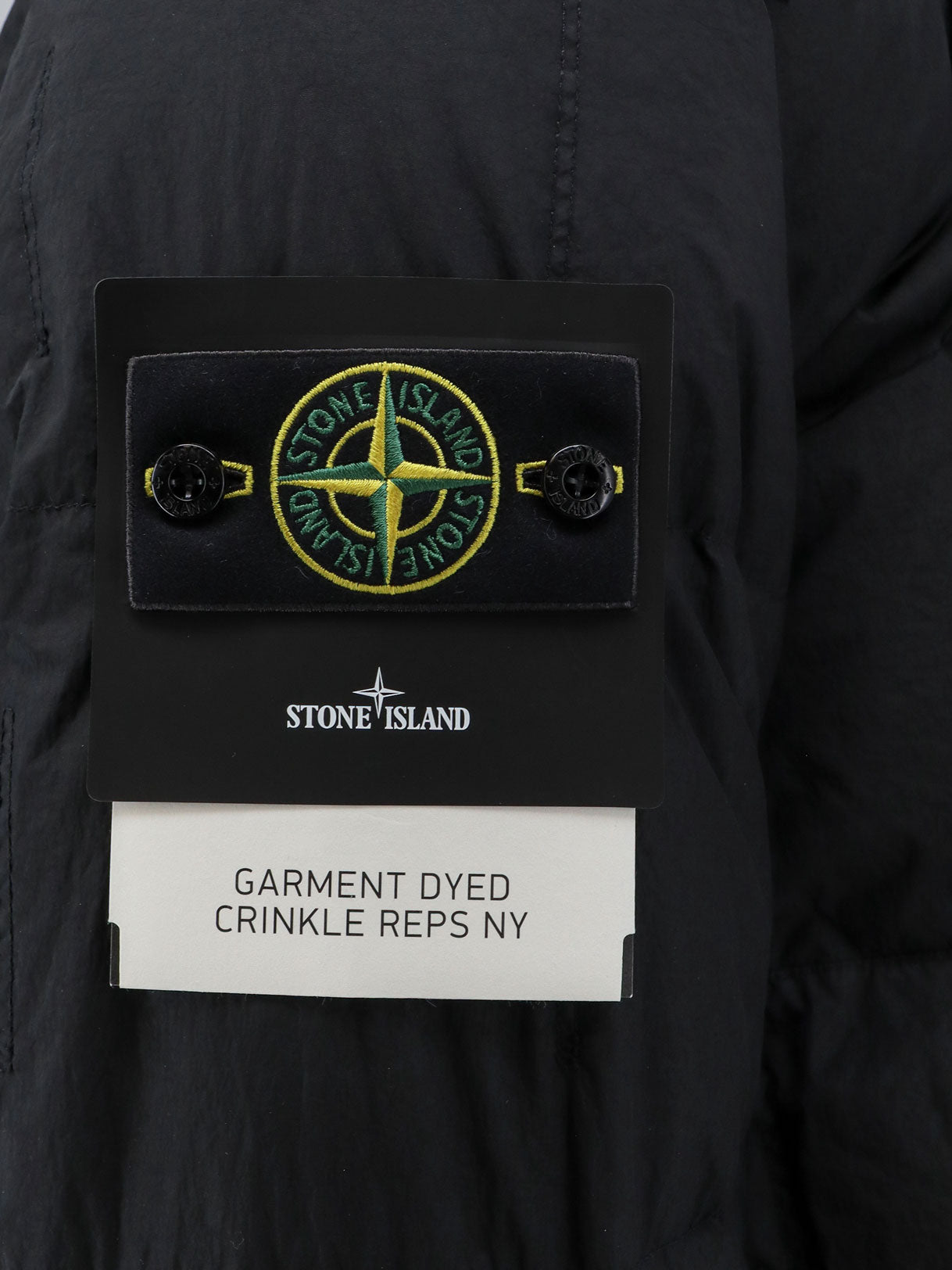 Piumino in nylon con patch logo laterale