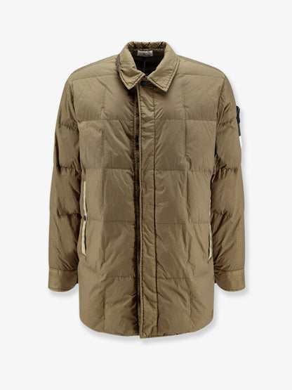 Garment Dyed Crinkle Reps NY recycled nylon down jacket with side logo patch thumbnail