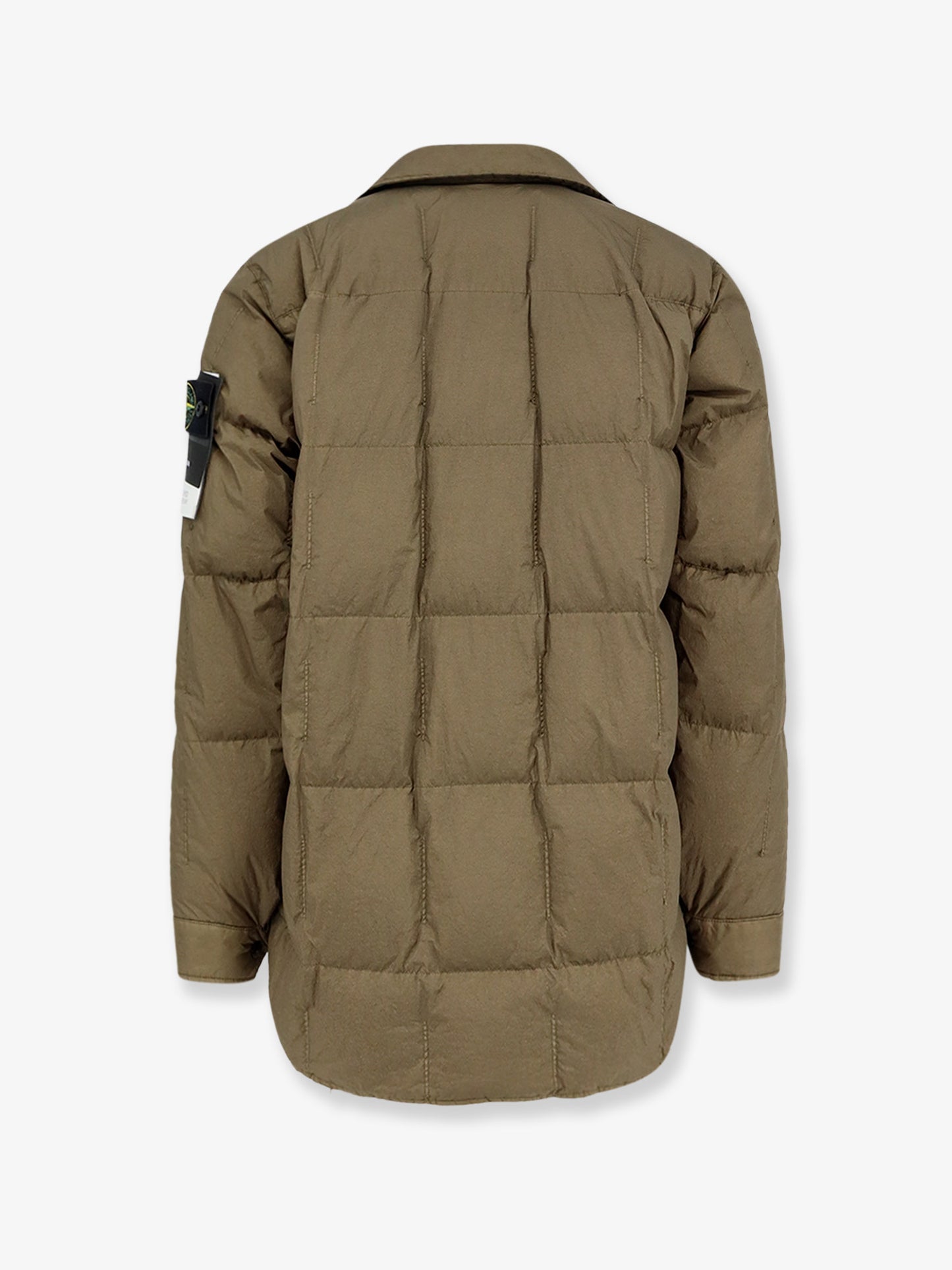 Garment Dyed Crinkle Reps NY recycled nylon down jacket with side logo patch