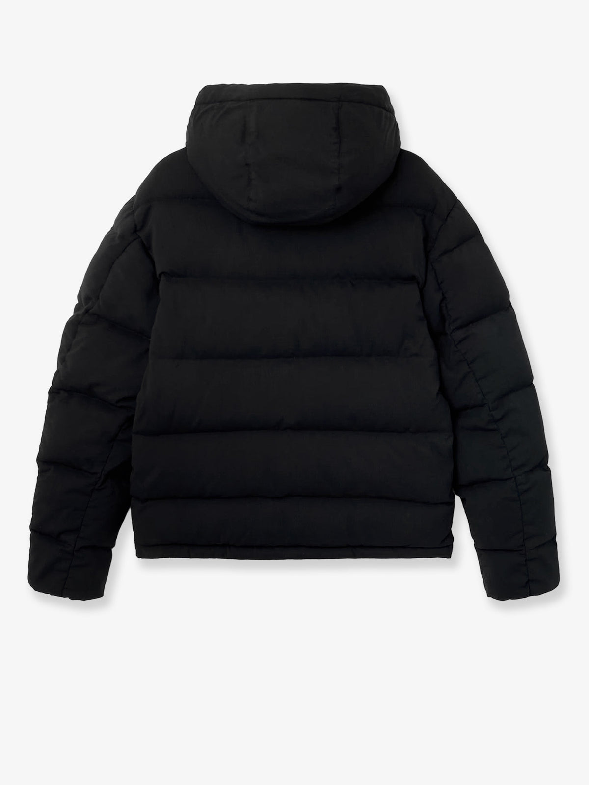 Stretch wool blend down jacket