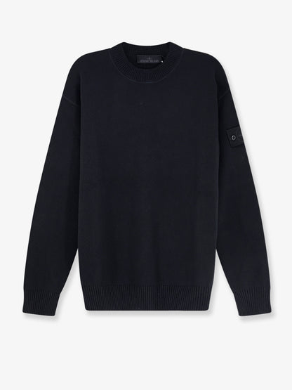 Cotton sweater with ribbed profiles thumbnail