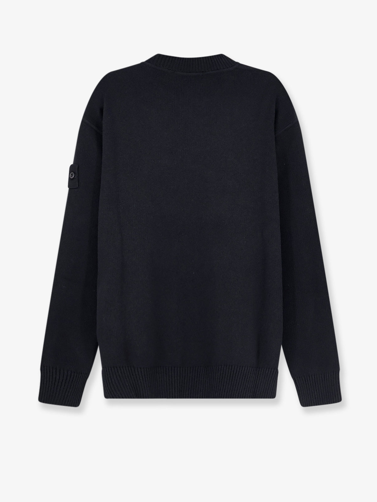 Cotton sweater with ribbed profiles