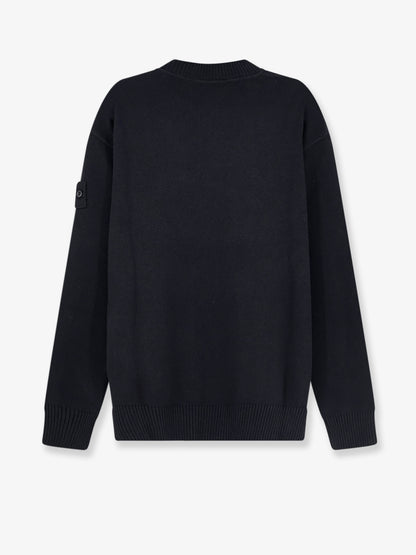 Cotton sweater with ribbed profiles thumbnail