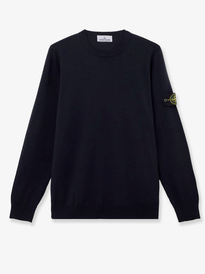 Wool sweater with side logo patch thumbnail