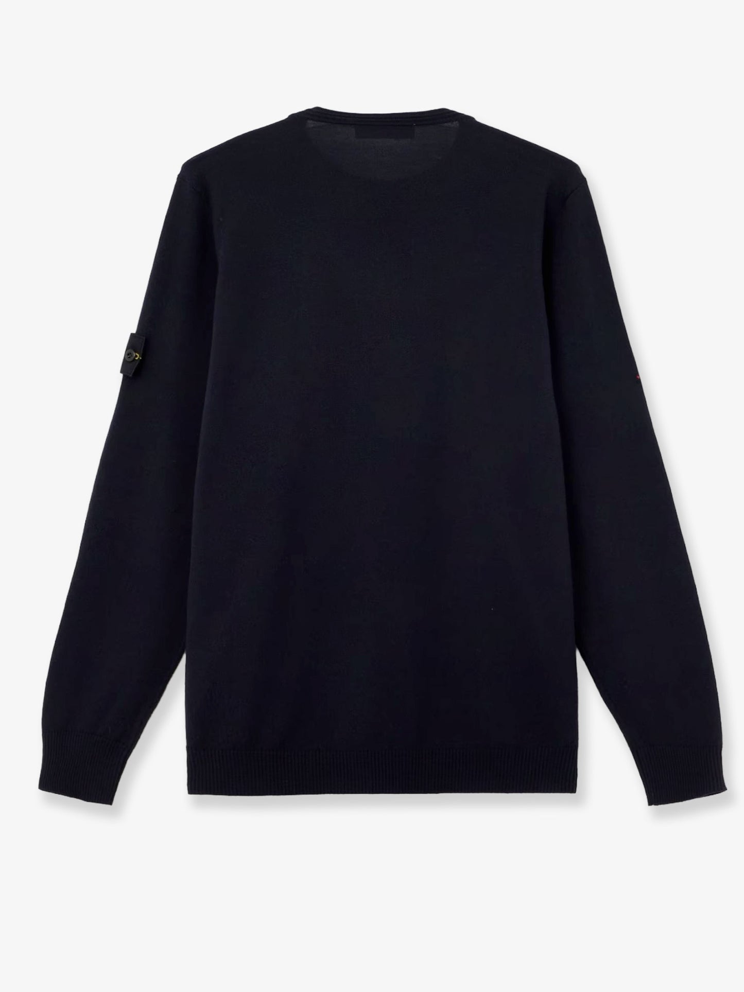 Wool sweater with side logo patch