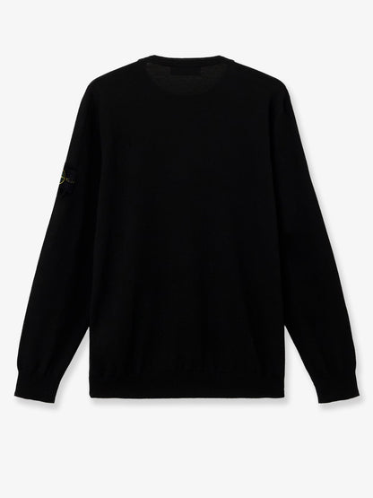 Wool sweater with side logo patch thumbnail