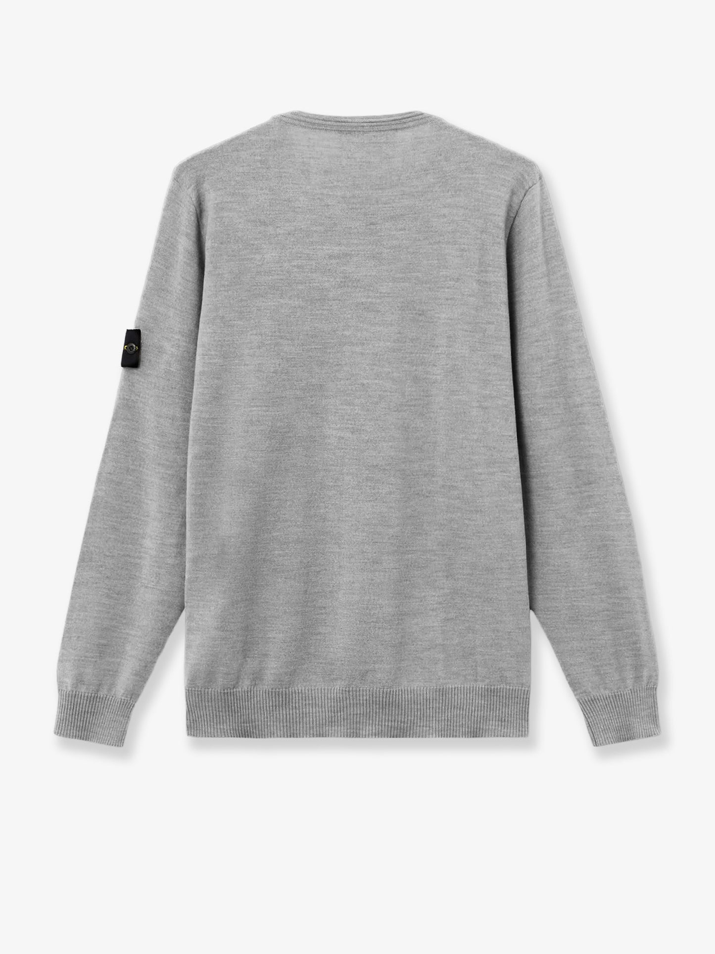 Wool sweater with side logo patch