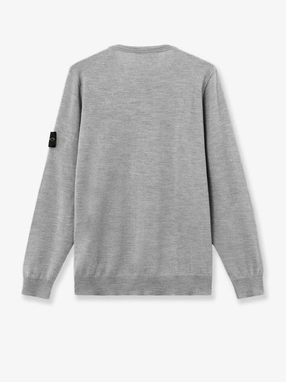 Wool sweater with side logo patch thumbnail