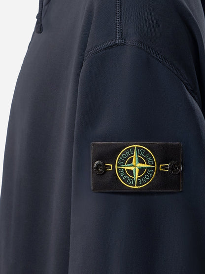 Oversize biologic cotton sweatshirt with zip thumbnail