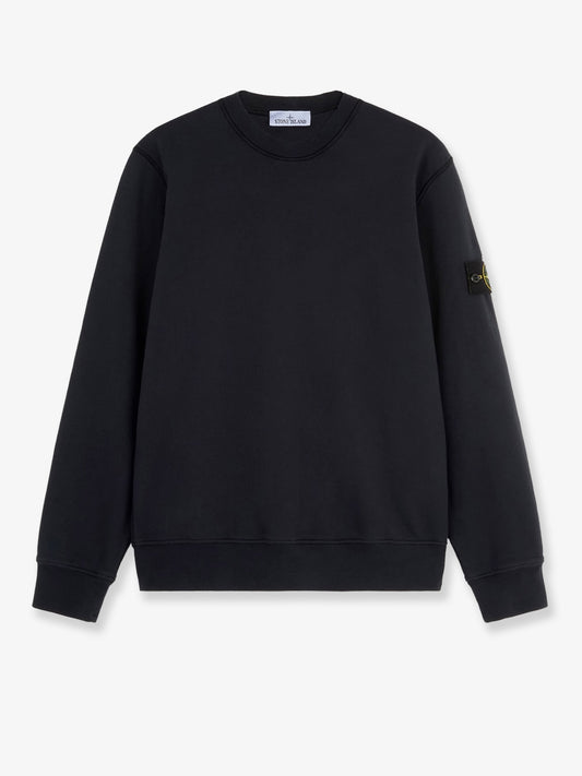 Felpa in cotone con patch logo laterale