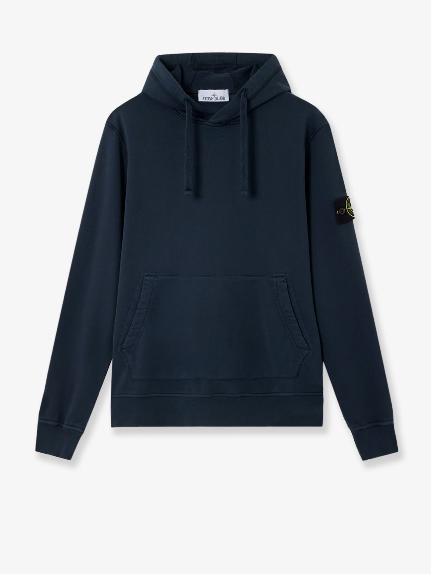 Felpa in cotone con patch logo laterale