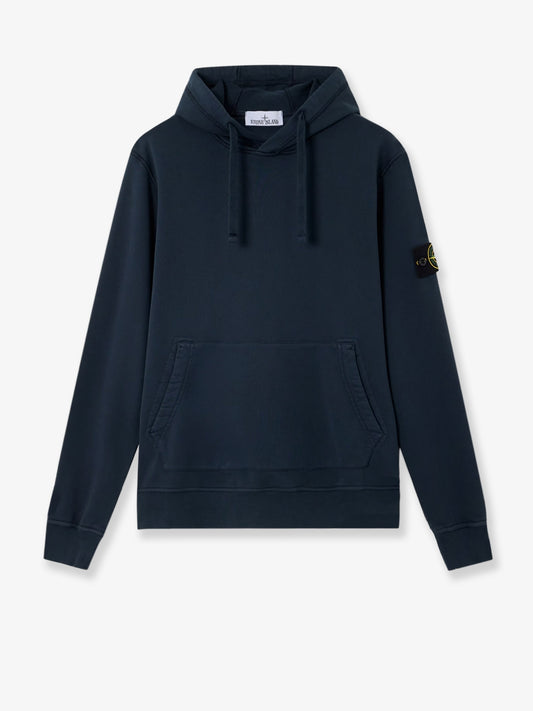 Felpa in cotone con patch logo laterale