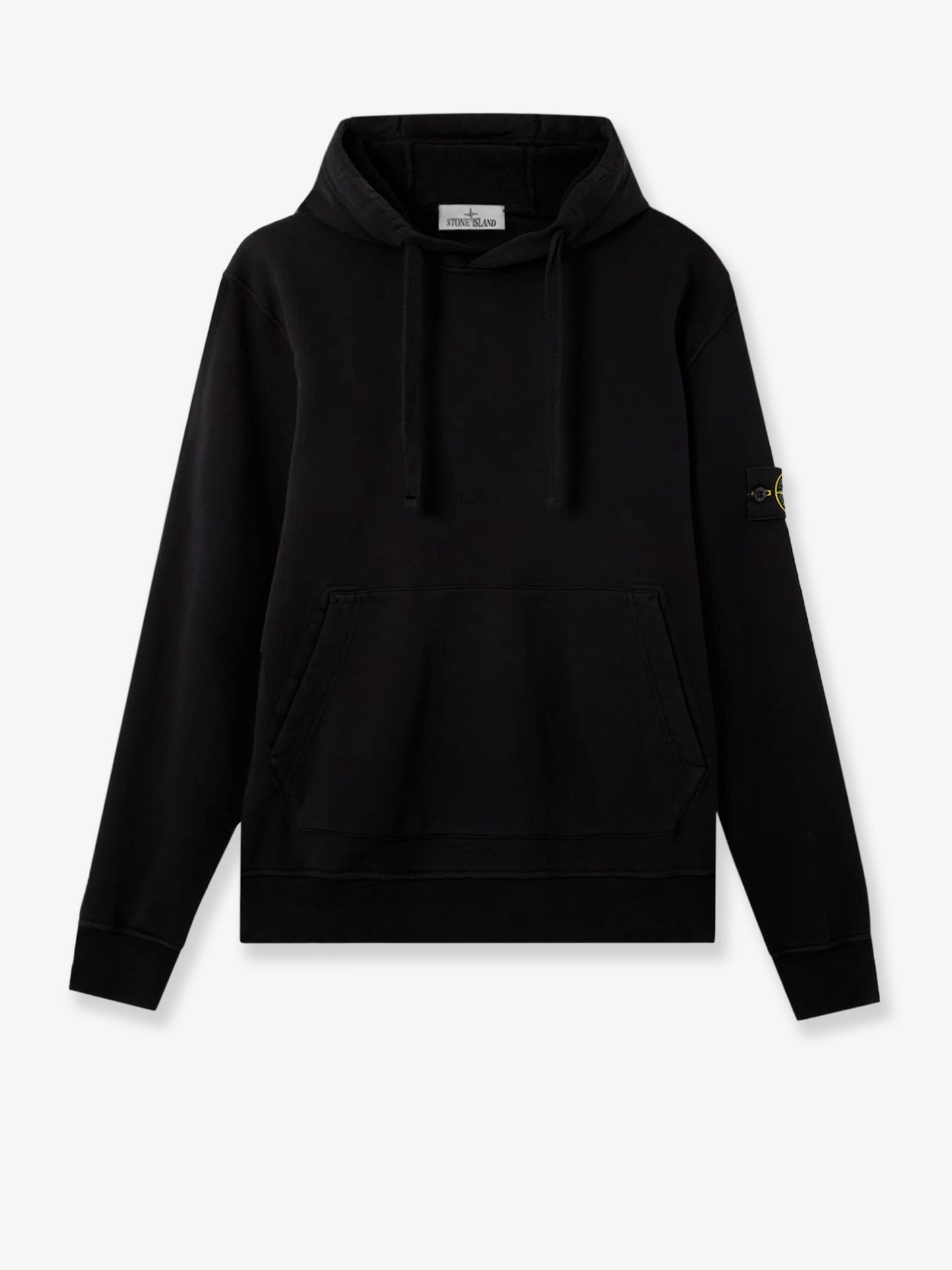 Felpa in cotone con patch logo laterale