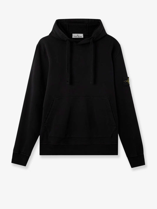Cotton sweatshirt with side logo patch