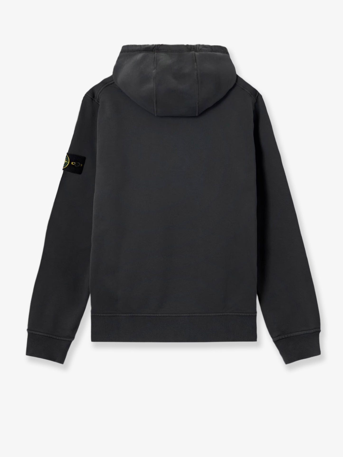 Cotton sweatshirt with side logo patch