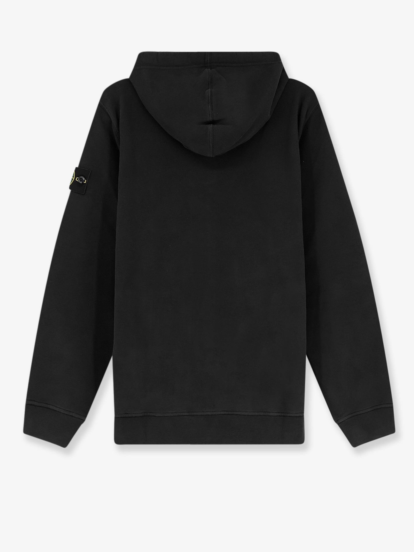 Cotton sweatshirt with side logo patch