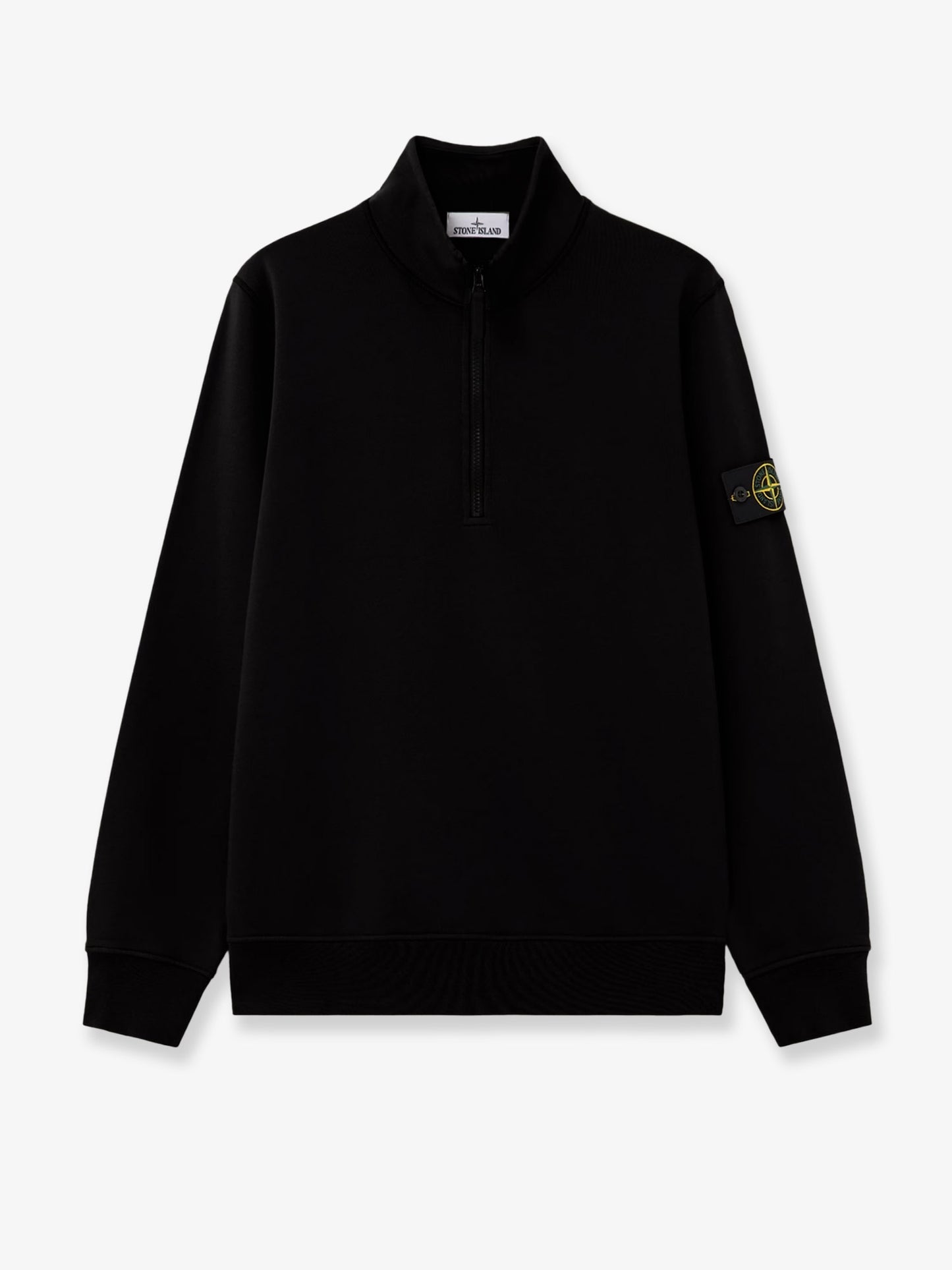 Felpa in cotone con patch logo laterale