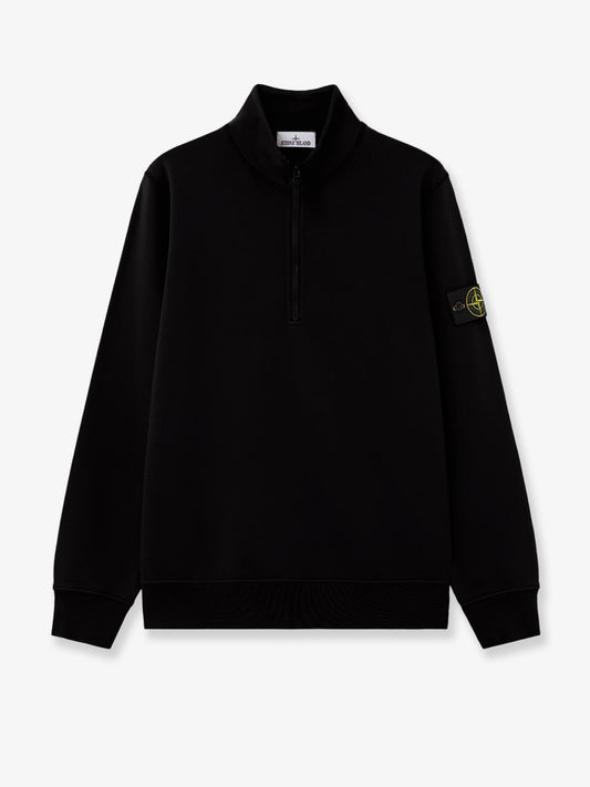 Felpa in cotone con patch logo laterale