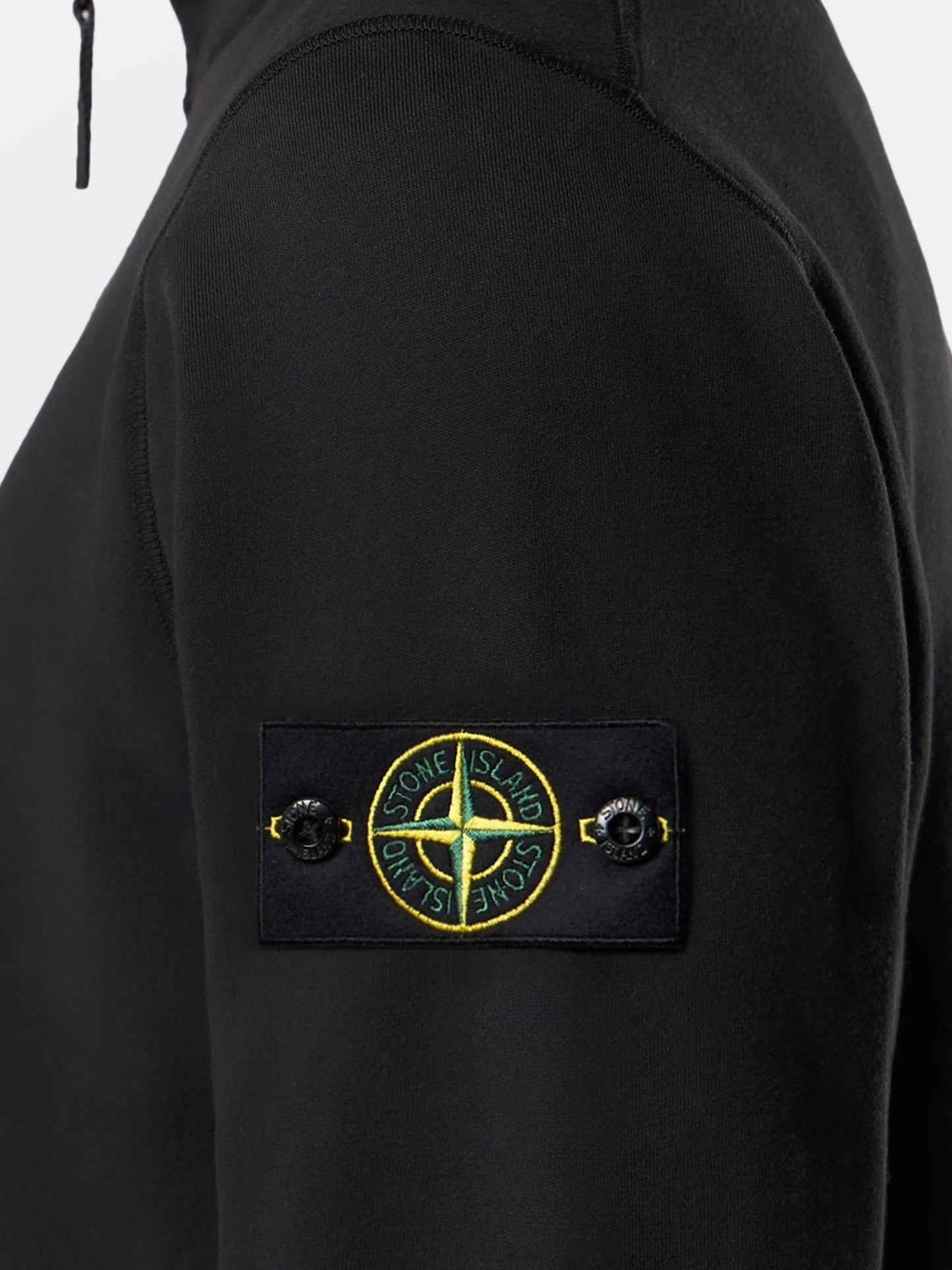 Felpa in cotone con patch logo laterale
