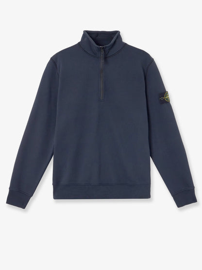 Cotton sweatshirt with side logo patch thumbnail
