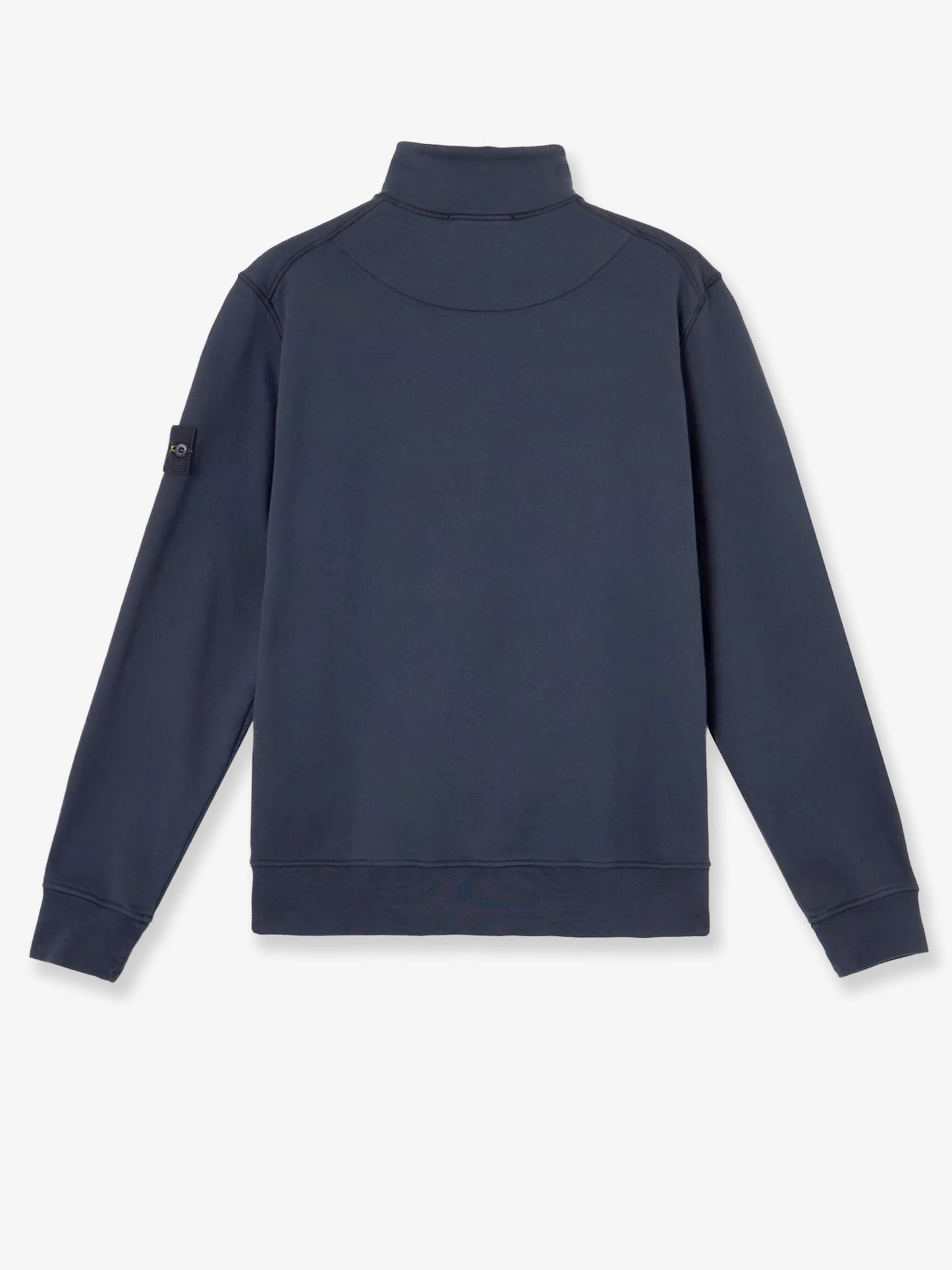 Cotton sweatshirt with side logo patch
